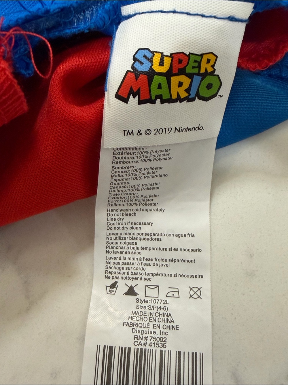 Nintendo Classic Red & Blue Plumber Costume for Kids set -2 - Picture 7 of 8